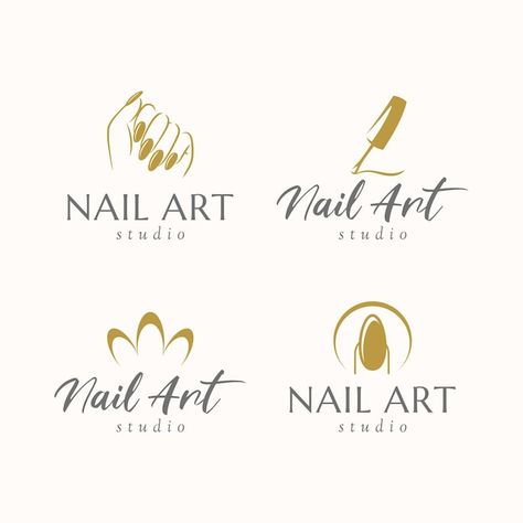 Vector nail studio logo design template ... | Premium Vector #Freepik #vector #nail #nail-polish #nail-studio #manicure-logo Nail Salon Design, Nail Studio Logo, Studio Logo Design, Lady Logo, Logo Outline, Spa Logo, Nail Art Studio, Nail Logo, Bar Logo