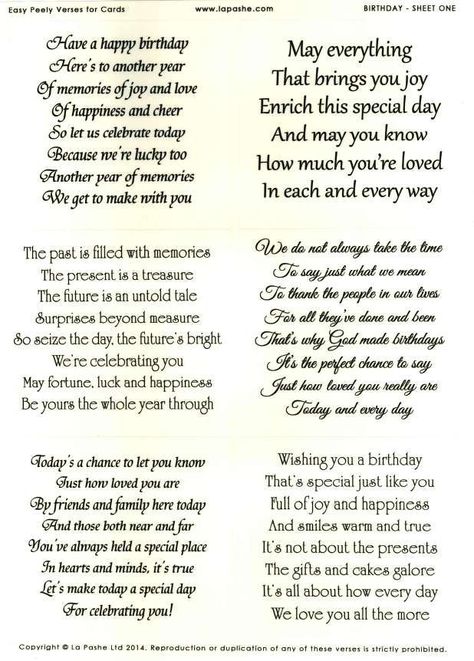 What To Say Inside A Birthday Card, Card Inserts Printable, Birthday Card Verses For Brother, Writing Birthday Cards, Thing To Write In A Birthday Card, Birthday Sentiments Messages, Inside Cards Ideas Birthday, Birthday Card Sentiments Messages, Birthday Cards Inside Messages