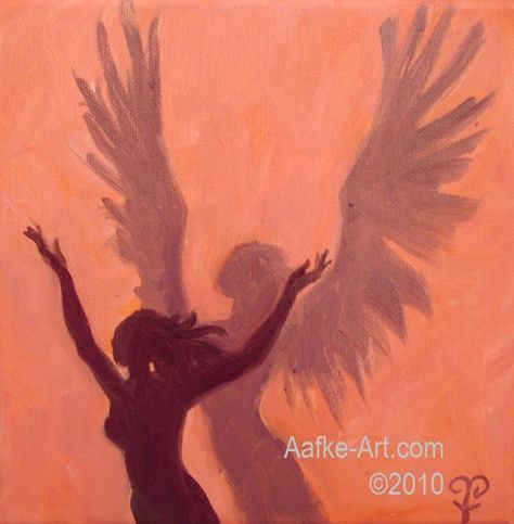 But she had wings. Paintings With Meaning, Rule Of Third, Painting Shadows, Angel Wings Painting, Drawings With Meaning, Meaningful Paintings, Angel Wings Art, Shadow Painting, Emotional Painting