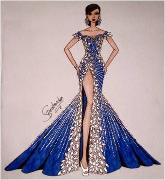 Blue Magic Croquis, Couture, Nara, Grammy Dresses, Fashion Figure Drawing, Fashion Drawing Tutorial, Fashion Illustration Sketches Dresses, Fashion Design Sketchbook, Blue Magic