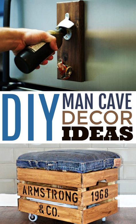 Diy Man Cave Bar, Diy Man Cave Decor, Man Cave Decor Ideas, Man Cave Bar Stools, Home Decor For Men, Diy Man Cave, Rustic Man Cave, Man Cave Bedroom, Man Cave Diy