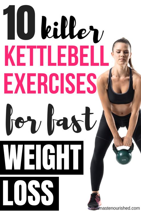 Kettlebell exercises are one of the best ways to lose weight fast. Click through to find out 10 of the best kettlebell exercises for weight loss Fitness Workouts, Losing Weight Tips, Best Kettlebell Exercises, Model Fitness, Online Fitness, Diet Vegetarian, Kettlebell Workout, Kettlebell, Lose Belly