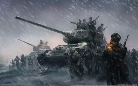 #winter #tank Soviet Army World War II Company of Heroes #artwork #cigarettes #1080P #wallpaper #hdwallpaper #desktop Soviet Wallpaper, Company Of Heroes 2, Tank Wallpaper, Company Of Heroes, Military Wallpaper, Soviet Army, Military Artwork, Army Wallpaper, World Of Tanks