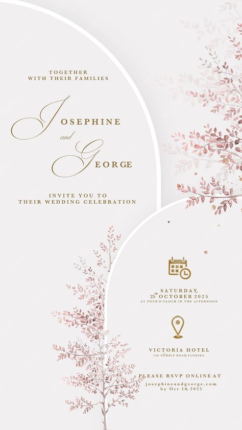 Premium PSD | Digital wedding invitation with geometric background Digital Wedding Invitations Design, Digital Invitations Design, Royal Wedding Invitation, Digital Wedding Invitations Templates, Engagement Invitation Cards, Wedding Card Frames, Ceremony Invitation, Unique Wedding Cards, Digital Invitations Wedding