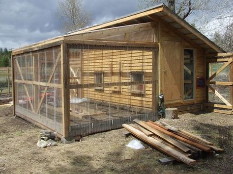 Great greenhouse/chicken coop combo.  Would be great for somewhere warm- the greenhouse would help heat the coop Green House And Chicken Coop, Divided Chicken Coop, Chicken Rabbit Coop Combo, Green House Chicken Coop Combo, Greenhouse Chicken Coop Combo, Chicken Coop And Greenhouse, Chicken Coop Greenhouse, Greenhouse Chicken Coop, Heated Greenhouse