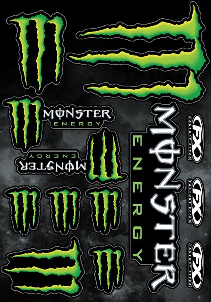 Monster Sticker Sheet 2 Monster Energy Drink Logo, Motocross Stickers, Map Art Diy, Ninja Motorcycle, Ktm Motocross, Rockstar Energy Drinks, Monster Energy Girls, Vans Stickers, Racing Stickers