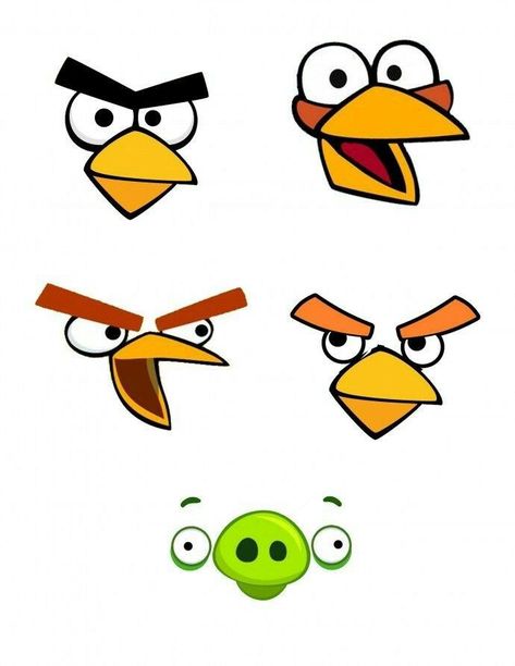 Caras de Angry birds | Angry birds, Angry birds printables, Bird template Angry Birds Printables, Bird Invitation, Bird Birthday Parties, Angry Birds Cake, Angry Birds Party, Bird Template, Bird Party, Bird Birthday, Angry Bird