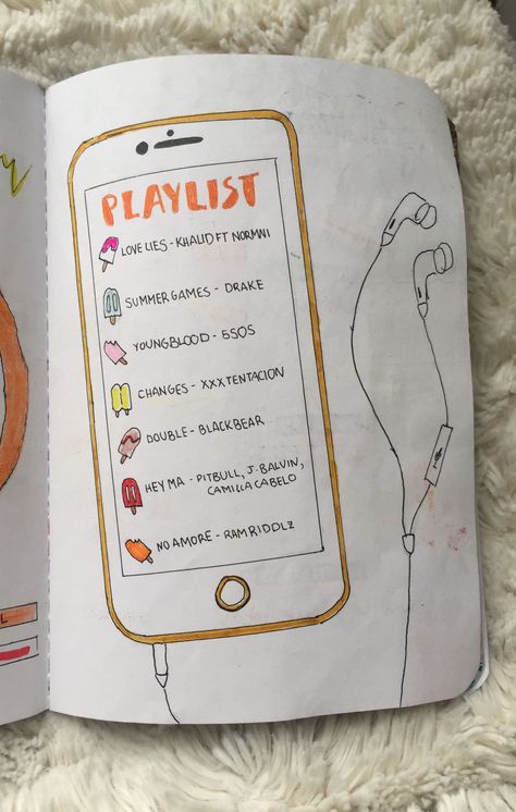 playlist drawing doodle for a journal pop shop america Notesbog Design, Bullet Journal 2020, Bullet Journal 2019, Page Setup, Kartu Valentine, Bullet Journal Mood, Buku Skrap, Bullet Journal Aesthetic, Bullet Journal Notebook