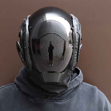 Faster shipping. Better service Sci Fi Mask, Futuristic Mask, Cyberpunk Helmet, Custom Comic Book, Cyberpunk Outfits, Sci-fi Helmet, Style Cyberpunk, Cyberpunk Outfit, Estilo Cyberpunk