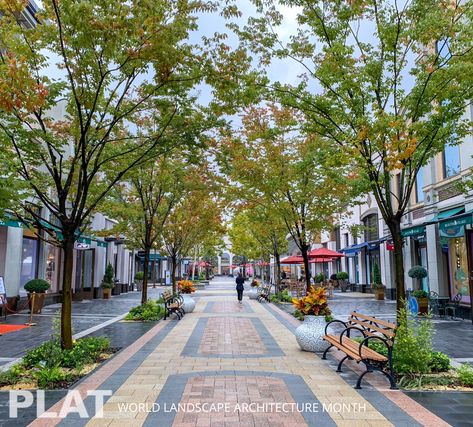 Streetscape Design, Plaza Design, Shanghai Disneyland, New Urbanism, Urban Design Concept, Linear Park, Pedestrian Walkway, Urban Landscape Design, Mall Design