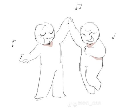 Croquis, Two People Chibi Base, 2 People Bases Drawing, Stick Figure Pose Reference, Chibi Giving Gift Pose, Chibi Walking Reference, Couple Reference Pictures, Dancing Base Drawing Couple, Cute Couples Poses Drawing