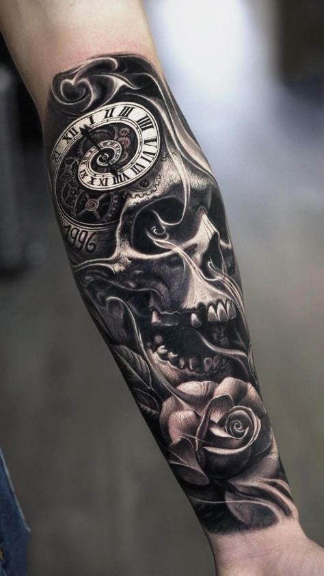 Female Sleeve Tattoos, Arm Cover Up Tattoos, Sleeve Tattoos Ideas, Forearm Cover Up Tattoos, Cover Up Tattoos For Men, Sleeve Tattoos For Guys, Full Hand Tattoo, Half Sleeve Tattoos Forearm, Skull Hand Tattoo