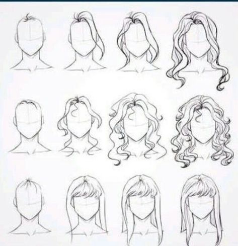 Illustration Hairstyle Sketch, How To Draw A Cartoon Body Step By Step, Hair Tutorial Step By Step Drawing, People Drawing Step By Step, Hair Drawing Tips Step By Step, Face And Hair Sketch, Drawing Tutorial Hair Step By Step, Drawing Hairstyles Step By Step, Step By Step Anatomy Drawing