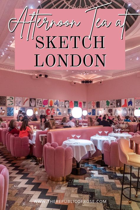 Sketch in must visit spot in London! This all pink tea room is absolutely adorable and perfect for a girls getaway trip. You'll find an incredible selection of teas, finger sandwiches, caviar, scones and champagne. Here's what to expect for an afternoon tea visit to Sketch in London, England! London High Tea, London Places To Eat, Cheap Eats London, Gluten Free London, Sketch London, Eggs And Soldiers, Afternoon Tea London, London Cheap, London Tea