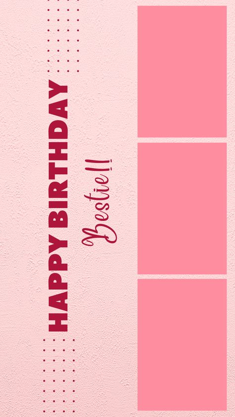 Cute Birthday Template, Layout For Instagram, Happy Birthday Bestie Quotes, Happy Wedding Anniversary Cards, Happy Birthday Captions, Kartu Ulang Tahun Diy, Happy Birthday Icons, Happy Birthday Drawings, Happy Birthday Bestie