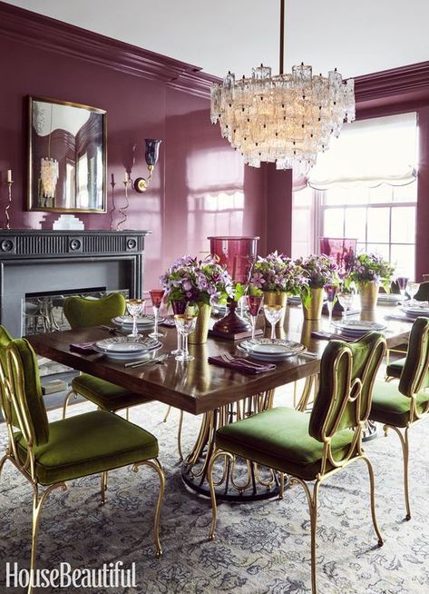 burgundy Dining Room Paint Colors, Lacquered Walls, Grey Dining Room, Dining Room Paint, Dining Room Colors, Beautiful Dining Rooms, Room Paint Colors, Room Paint, Newport Beach