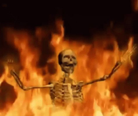 On Fire, Skeleton, Gif, On Twitter, Twitter