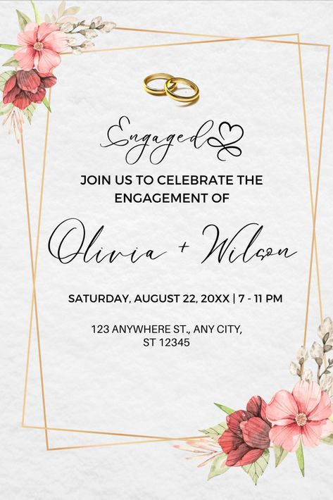 "Announce your love with our exquisite Engagement Digital Invitations! Explore our elegant and personalized cards, perfect for celebrating your special day. Each design is crafted with love. Choose from a variety of themes and customize every detail. Spread the joy seamlessly with our digital invites, ensuring your event is unforgettable. Share the love, one click away! 💍✨ #EngagementInvitations #DigitalInvites #PersonalizedCards #LoveCelebration" Indian Engagement Invitation Cards, Digital Engagement Invitation Cards, Engagement Invitation Cards Template, Engagement Ceremony Invitation Card, Engagement Invitation Card Design, Engagement Invitation Card, Engagement Invite, Engagement Decoration, Engagement Invitation Cards