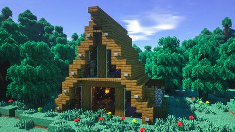 Minecraft game build houses A Frame Roof Minecraft, A Frame Cabin Minecraft, Triangle Minecraft House, Triangle House Minecraft, Minecraft A Frame Cabin, A Frame House Minecraft, Minecraft Triangle House, A Frame Minecraft House, Community House Minecraft