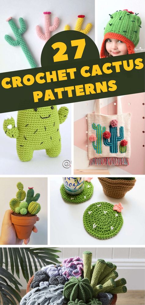 Crochet cacti and succulents are the latest trends. Whether you’re a plant lady waiting to happen, or just have a deep love of all things cactus, these 27 Crochet Cactus Patterns are enough to make you swoon without getting prickly!Each of these crochet cactus patterns is different from one another. Have fun playing with different techniques, yarns, stitches, and styles to create the houseplant that’s perfect for you. Amigurumi Patterns, Crochet Cacti Free Patterns, Crochet Pattern Succulent, Cactus Pattern Crochet, Mood Cactus Crochet Pattern, Easy Crochet Cactus Free Pattern, Crochet Love Cactus Free Pattern, Crochet Amigurumi Succulent Free Pattern, Crochet Cacti Pattern Free