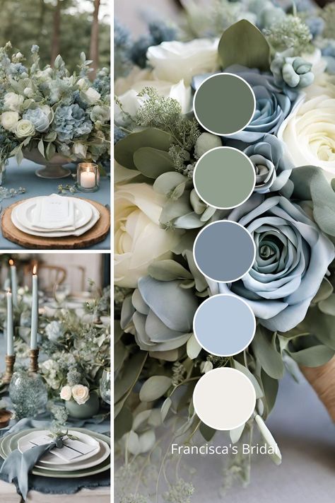 10 Best Spring Wedding Color Palette Ideas To Help Inspire You For Your Special Day - Francisca's Bridal Wedding Color Palette Ideas, Wedding Theme Color Schemes, Spring Wedding Color Palette, Wedding Color Pallet, Color Palette Ideas, Wedding Themes Summer, Green Wedding Colors, Winter Wedding Colors, Sage Wedding