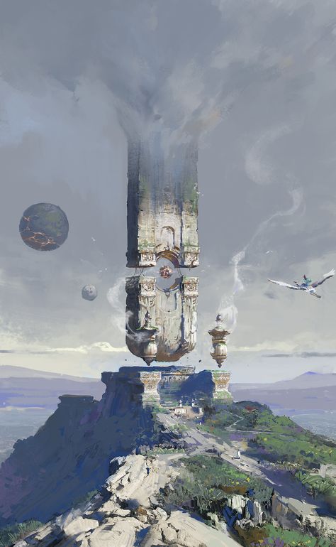 Sci Fi Ruins, Ancient Monolith, World Concept Art, Water Architecture, Personaje Fantasy, Landscape Concept, 다크 판타지, Fantasy City, Fantasy Places