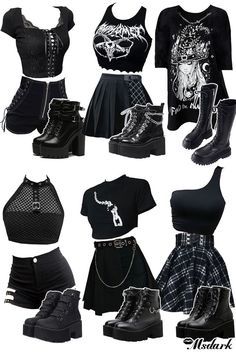 ♥Free Gift With Every Purchase♥ 🎁$5 OFF With Code: NEW5🎁 Outfits Tomboy Style, Outfits Tomboy, Pink Punk, Gothic Mode, Punk Style Outfits, Edgy Grunge, Alt Outfit, E Girl Outfits, Outfits Stylish