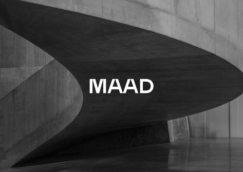 MAAD: Brand Identity on Behance Architecture Company Logo, Modern Building Architecture, Minimal Logo Design Inspiration, Simple Architecture, Construction Company Logo, Minimalist Monochrome, Construction Branding, Logo Branding Design, Construction Logo Design