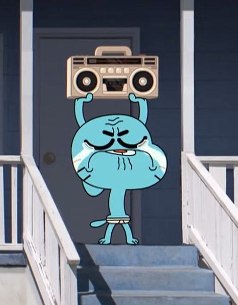 Gumball holding boombox while crying perfect for Spotify playlist covers Gumball Image, Amazing Gumball, Music Cover Photos, Foto Disney, Playlist Covers Photos, Wallpaper Cartoon, Cocoppa Wallpaper, Cool Wallpapers Cartoon, World Of Gumball