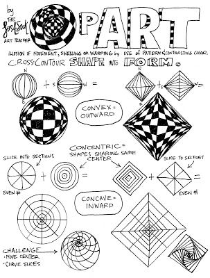 The Lost Sock : Op Art Op Art Step By Step, Op Art Ideas, Easy Op Art, Op Art Projects, Op Art Design, Op Art Lessons, Opt Art, Art Handouts, Optical Illusion Drawing