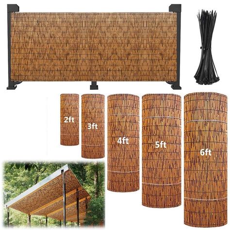 PRICES MAY VARY. ☀【MULTI-SIZE CUSTOMIZABLE SETS】Our outdoor privacy fence offer a variety of sizes, just click "Customize Now" to choose the right size for you, our product package contains 1 bag of ties (about 100) can be cut according to their own needs of the size of the firm, trimmed bamboo screen fence can be used for garden decoration, backyard privacy screen, balcony decoration, etc., to truly create your personal space! personal space. ☀【CREATIVE OUTDOOR NATURAL FENCE】If you want to add Creating Privacy On Deck, Privacy Fence Diy Cheap, Privacy Fence From Pallets, Driveway Privacy Fence, Yard Screens Outdoor Privacy, Screen Porch Privacy Ideas, Patio Privacy Ideas Apartment, Sliding Privacy Screen, Fence Extensions For Privacy