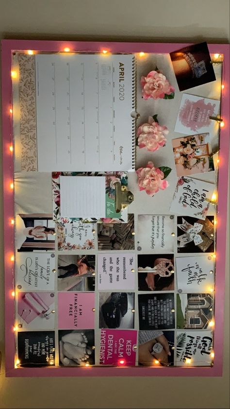 Organisation, Mirror Vision Board Ideas, Bulletin Vision Board Ideas, Diy Notice Board With Cardboard, Teenage Vision Board Ideas, Poster Board Collage Ideas, Vision Board Bulletin Board, Vision Board Poster Examples, Affirmation Board Ideas Diy