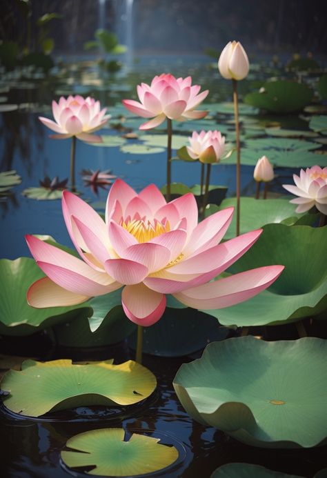 There Is A Beautiful Pink Lotus Flower Blooming#pikbest##Photo Real Lotus Flower, Lotus Photo, Aquatic Background, Lotus Blooming, Lotus Flower Images, Flower Images Hd, Year Tattoo, Pink Lotus Flower, Lotus Wallpaper
