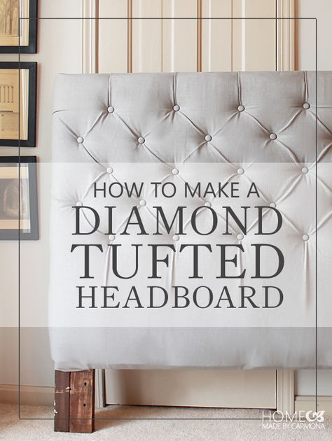 Fabric Headboards Diy, Diy Headboard Tufted, Upholster Headboard Diy, How To Make An Upholstered Headboard, Diy Headboard Bed, How To Upholster A Headboard, Fabric Headboard Diy, Expensive Bedroom, Diy Tufted Headboard