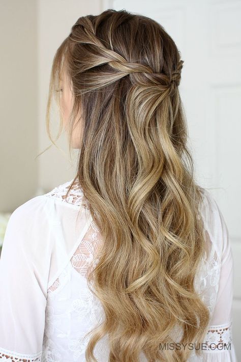 cabelos Bridal Hairstyles, Haircut Styles, Rope Braided Hairstyle, Brunette Ombre, Kadeřnické Trendy, Twisted Hair, Wedding Hair Half, Hairstyles Pictures, Hairstyles Braided