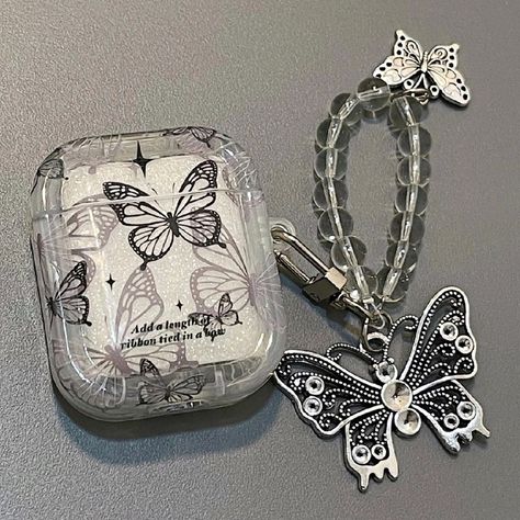 Fone Apple, Butterfly Case, Organizator Grafic, Cute Ipod Cases, Aesthetic Butterfly, Apple Case, Cute Headphones, Accessories Aesthetic, Leather Designs