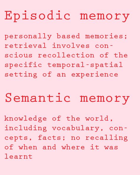 Memory Psychology Notes, Psychology Notes A Level Memory, How To Describe A Place, Psychology Memory, Memory Psychology, Psych Notes, Psychology Revision, Future Psychologist, Long Term Memory