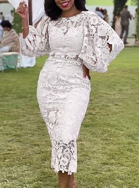 White Lace Bodycon Dress, White Lace Bodycon, Elegant Bodycon Dress, White Fashion Casual, White Long Sleeve Dress, Looks Party, Long Sleeve Casual Dress, Long Sleeve Dresses, Lace Bodycon Dress
