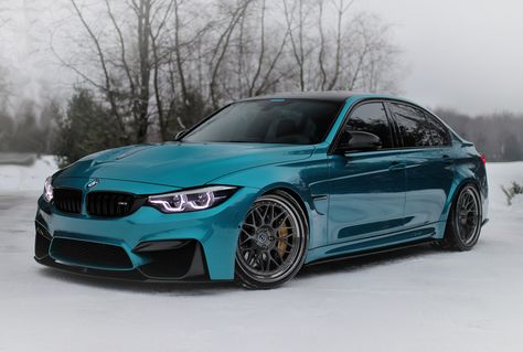 BMW M3 With Subtle Mods Shines In Atlantis Blue Paintjob Teal Car, Mobil Bmw, F80 M3, Aesthetic Cool, Bmw Autos, Car Aesthetic, Blue Car, New Bmw, Bmw M4