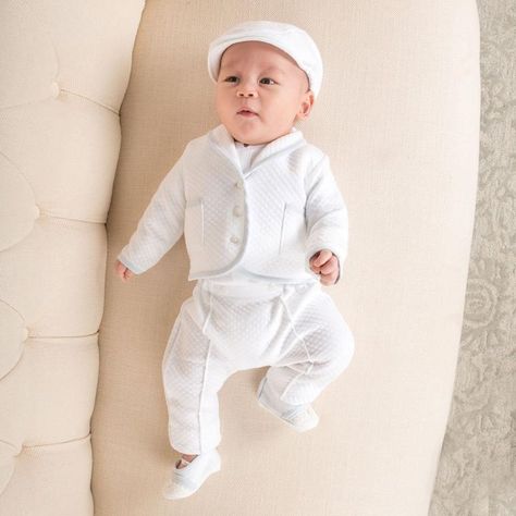 Harrison Christening Suit | Quilted Cotton - Boy Baptism Outfit Catholic, Christening Gowns For Boys, Baby Boy Christening Outfit, Wedding Outfit For Boys, Baby Boy Baptism Outfit, Boy Christening Outfit, Boy Baptism Outfit, Baby Boy Christening, Baby Boy Baptism