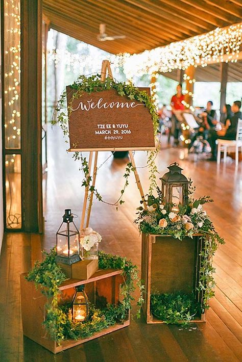 Budget Friendly Wedding Trend: Greenery Wedding Decor ❤️ Greenery wedding decor is easy way to add nature and style to your reception. Furthermore greenery wedding is popular and fashionable nowadays.  See more: http://www.weddingforward.com/greenery-wedding-decor/ #wedding #decor Wedding Cake Designs, Rustic Wedding Decorations, Diy Wedding Decorations, Wedding Reception Entrance, Reception Entrance, Greenery Wedding Decor, Budget Friendly Wedding, Wedding Deco, Greenery Wedding