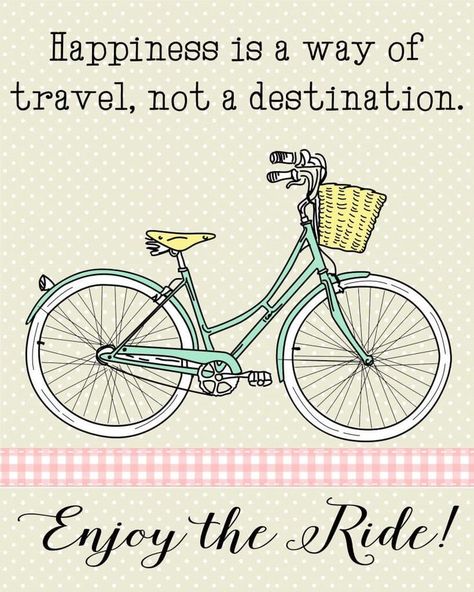 “Enjoy the Ride” Bicycle Printable Super Soul Sunday, Bike Love Quotes, Happy Birthday Bicycle, Bike Riding Quotes, Bicycle Printable, Bike Love, Bicycle Quotes, Riding Quotes, Bike Quotes