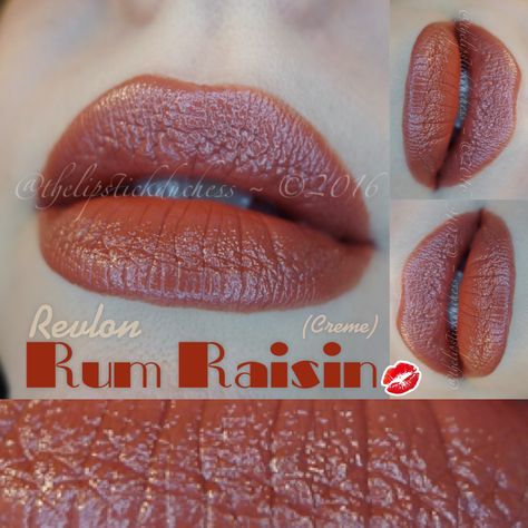 Revlon Rum Raisin (Crème) Rum Raisin Revlon, Revlon Rum Raisin Lipstick, Rum Raisin Lipstick, Revlon Rum Raisin, Raisin Lipstick, Agent Scully, 60’s Makeup, Revlon Lipstick, Colour Analysis