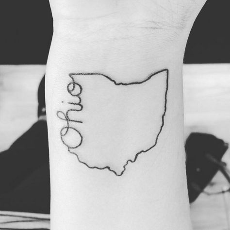 Ohio Tattoo Ohio State Tattoos, Ohio State Nails, Cool Simple Tattoos, Ohio Tattoo, Dr Tattoo, State Tattoos, Ohio Wedding Venues, Tattoos Ideas, Skin Art