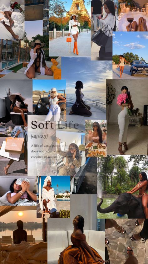 Black Women Luxury Lifestyle Quotes, Luxury Black Women Lifestyle, Black Women In Luxury Aesthetic, Vision Board Black Woman, Luxury Collage, Black Girls Luxury Lifestyle, Manifesting Vision Board, Vision Board Examples, Life Goals Future