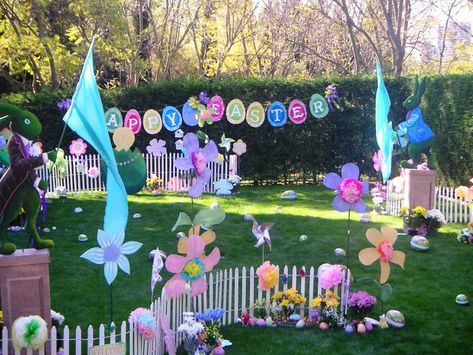 Easter party decoration props Outdoor Easter Party, Easter Egg Party, Easter Egg Hunt Party, Easter Outdoor, Spring Easter Eggs, Easter Festival, Easter Event, Easter Hunt, Easter Garden