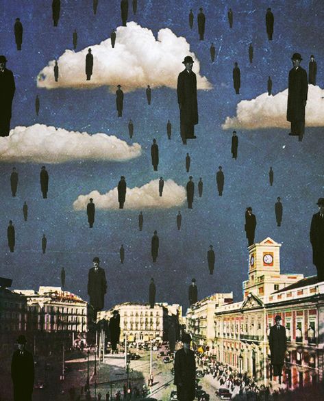 Collage Art Wallpaper, Art Bizarre, Grafika Vintage, Media Collage Art, Mixed Media Collage Art, ポップアート ポスター, Arte Peculiar, René Magritte, Surreal Collage