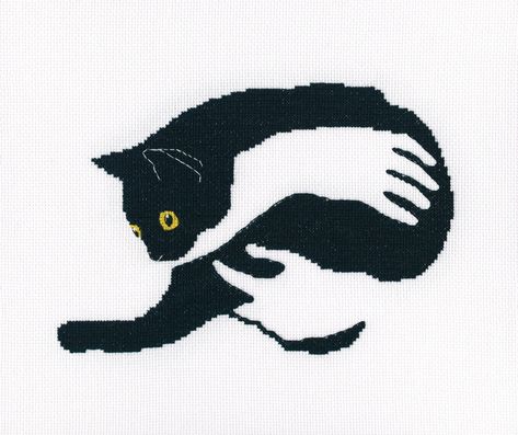 Among black cats M669 Counted Cross Stitch Kit By Rto | Michaels® Fairies Embroidery Designs, Black Cat Cross Stitch, T-shirt Broderie, Fantasy Cross Stitch, Animal Cross Stitch Patterns, Beautiful Cross Stitch, Cross Stitch Bird, Cat Cross Stitch, Cute Cross Stitch