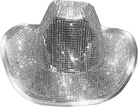 Disco Cowboy Hat, Cowboy Hats For Men, Disco Cowboy, Cowboy Theme Party, Glitter Mirror, Space Cowgirl, Cowboy Theme, Space Cowboys, Disco Dance