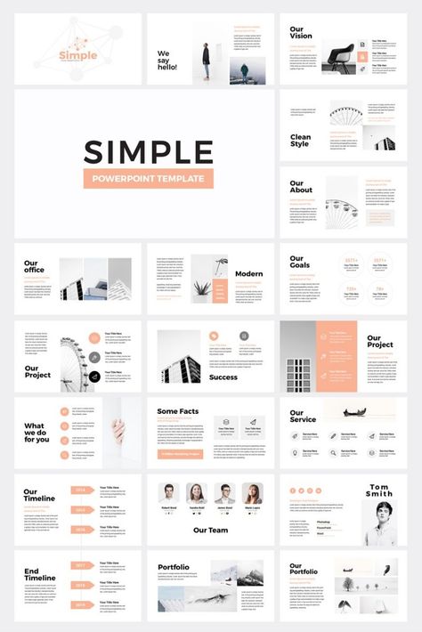 Simple Business PowerPoint template Indesign Layouts, Corporate Layout, Simple Powerpoint Templates, Keynote Design, Templates Powerpoint, Business Plan Presentation, Powerpoint Business, Modern Presentation, Presentation Design Layout